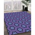 thumbnail image 3 of Ahgly Tapis d'Intérieur Lavable en Machine Carré Transitionnel Bleu Ardoise Clair, 8 Pieds Carré, 3 of 7