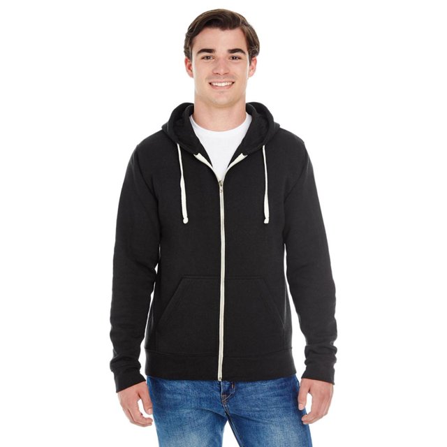 J America Adulte Triblend Sweat à Capuche en Polaire à Fermeture Éclair Complète