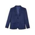 thumbnail image 3 of RUNQHUI Garçon Blazer Formel à Manches Longues, Revers Cranté, Veste de Complet à Simple Boutonnage pour Enfants Bleu Marine 10, 3 of 6