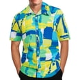 thumbnail image 1 of Mens Hawaiian Print Lapel Short Sleeve Shirt, 1 of 9
