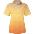 thumbnail image 4 of Button Down Shirts for Women Short Sleeve Collared Work Office Blouses Casual Relaxed Fit Summer Tunic Tops Plus Size, 4 of 5