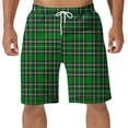 thumbnail image 1 of Diufon Men's Casual Shorts Spring Summer Wide Leg Loose Plaid Printed Elastic Waisted Drawstring Sport Shorts, 1 of 4