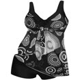 thumbnail image 3 of EYIIYE Women Plus Size Swimwear Printed Bathing Suit Pleated Summer Bather, 3 of 3
