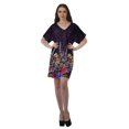 thumbnail image 2 of Moomaya Robes Modestes Femmes Robe Imprimée Shorts Femmes Col en V Tenue Décontractée, 2 of 6