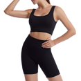 thumbnail image 3 of Coofit Ensemble d'Entraînement 2 Pièces Short de Yoga à Séchage Rapide pour Femmes, 3 of 10