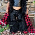 thumbnail image 3 of Faithtur Girl's Faux Fur Leg Warmers Solid Color Soft Cozy Fuzzy Boot Cuff Cover Party Costumes, 3 of 9