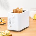 thumbnail image 2 of NIKLEMON Small Toaster 2 Slice, Mini Toaster with Wide Slots for Bagels,6 Browning Settings, Cancel/Defrost/Reheat Functions,for 10x10cm Bread,Black (White), 2 of 8