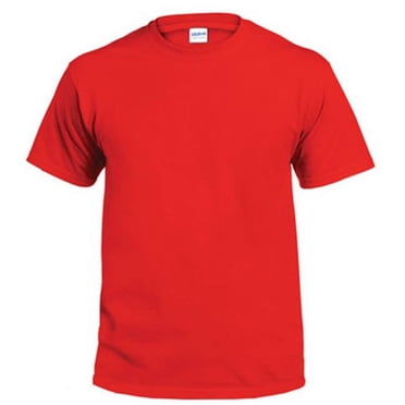 Gildan G2000RED-L T-Shirt à Manches Courtes pour Adulte Sans Poche, Rouge - Grand