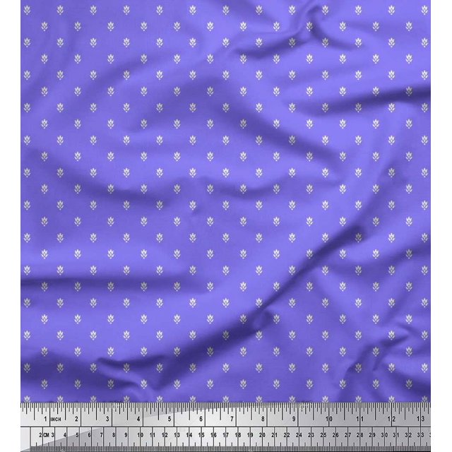 Soimoi Viscose Chiffon Fabric Flower Artistic Print Fabric by Yard 42 Inch Wide