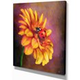 thumbnail image 2 of Gerber and Ladybird Watercolor - Floral Canvas Art Print, 2 of 4