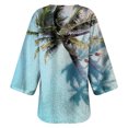 thumbnail image 4 of Nouveaux Hauts pour Femmes 2023 Grande Taille Mode Femme Col Rond T-Shirt Manches Longues Blouse Imprimée Automne Chandail en Molleton Manches Longues pour Femmes, 4 of 5