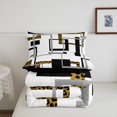 thumbnail image 4 of YST Ensemble de Couette Moderne Taille Complète, Literie Rayée Noire et Blanche, Ensemble de Couette Imprimé Léopard, Courtepointe Réversible Minimaliste avec 2 Taies d'Oreiller Décoration de Chambre, 4 of 5