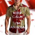thumbnail image 4 of Chemise à Manches Courtes pour Homme, Décontractée, Style Canadien, Imprimée, à Col et à Boutons, pour Usage Quotidien et Sorties de Fin de Semaine, 4 of 4