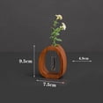 thumbnail image 2 of Fwttom Vase en Verre en Bois Massif, 2 of 7