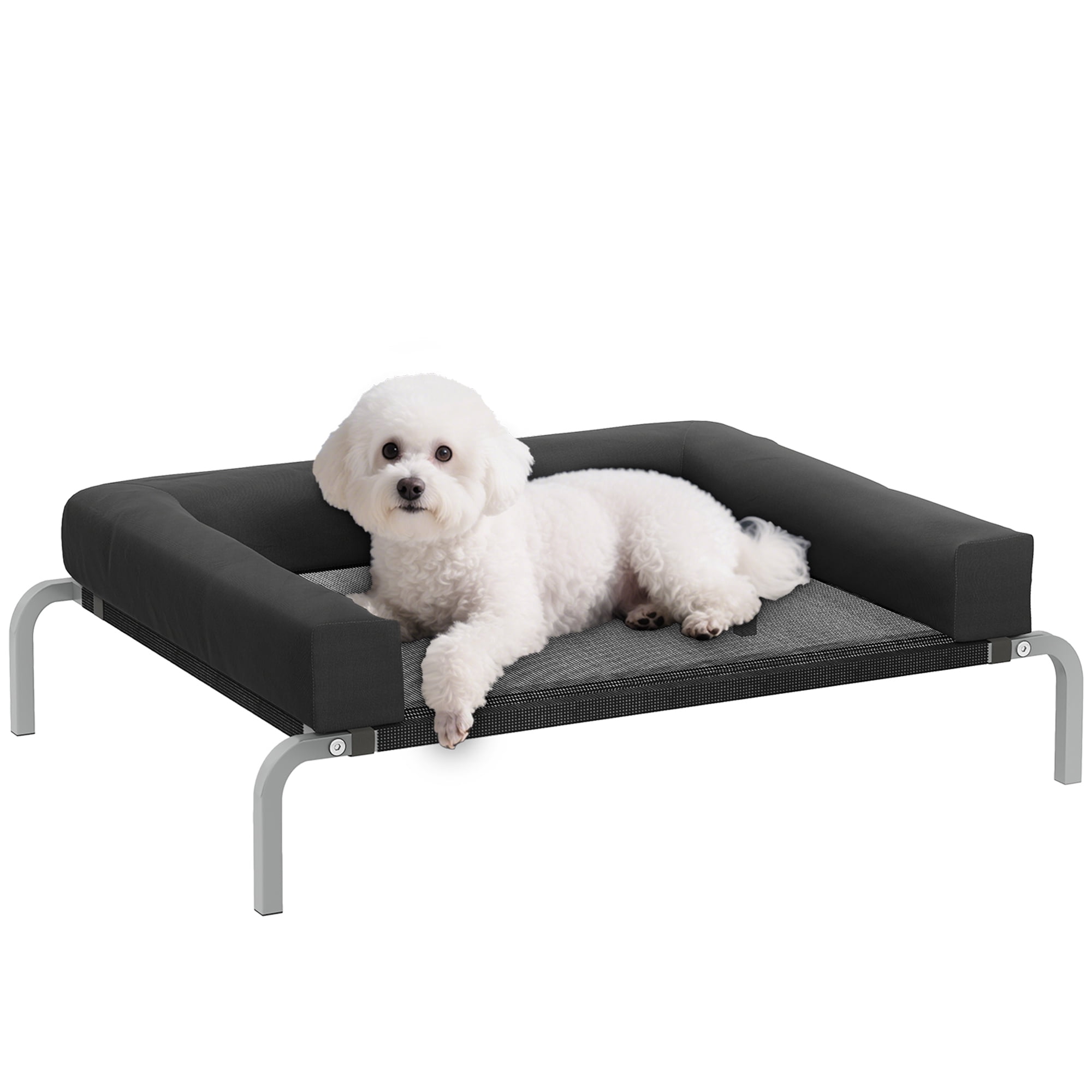 PawHut Elevated Dog Bed, Portable Raised Dog Cot with Breathable Mesh