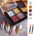 thumbnail image 1 of Heliisoer Nail Art Solid Mirror Powder 4 Color Pan Nail Mirror Glitter, 1 of 2