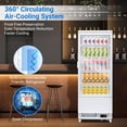 thumbnail image 3 of IdealHouse Commercial Refrigerated Display Case Air-Cooled Beverage & Pastry Fridge with LED Light Adjustable Shelves Upright Glass Door Refrigerator for Cafe Bakery Restaurant, 3 of 6