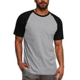 thumbnail image 3 of T-Shirt de Sport Décontracté pour Homme à Deux Blocs de Couleur, Chandail à Enfiler, Manches Courtes, Col Rond, Haut Tee pour Tenue de Rue Décontractée, Vêtement d'Intérieur, Tenue Quotidienne, Gym, Entraînement, Excellent Cadeau pour Lui, 3 of 9