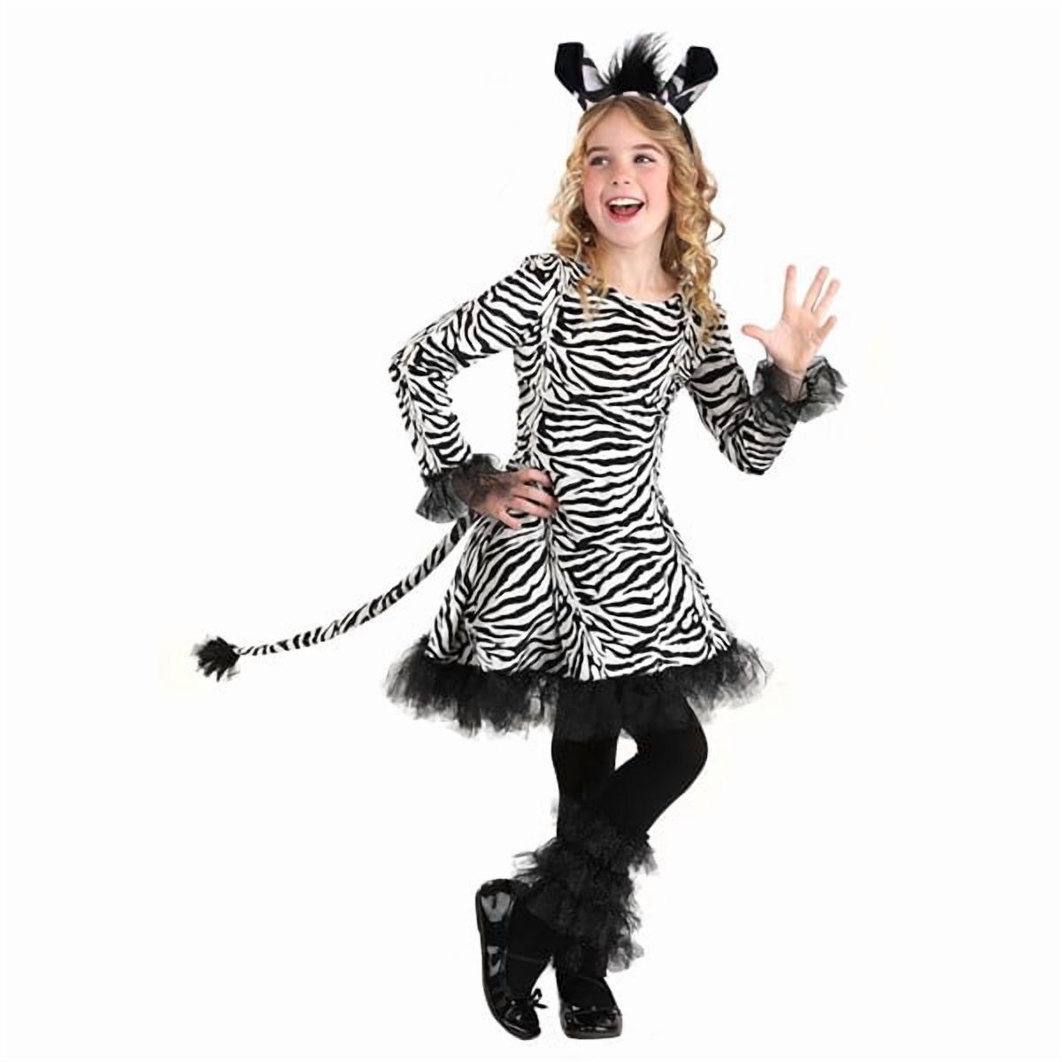Kid's Dazzling Zebra Costume Dress