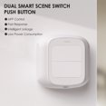 thumbnail image 4 of ZigBee 3.0 Contrôleur de Scène Intelligent avec 2 Boutons, Télécommande Sans Fil Contrôlée par Application pour l'Automatisation Domestique (Lumières, Rideaux, Électroménagers), Matériau ABS Blanc, Nécessite Gateway E16411-3, Pile Non, 4 of 6