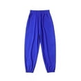 thumbnail image 2 of Yuyuzo Girls Cargo Pants Drawstring Elastic Waist Joggers Kids Wide Leg Sweatpants with Pockets, 2 of 3