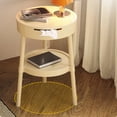 thumbnail image 4 of Multifunctional Side Table with Drawer Storage | Modern Bedside Table & Study Desk for Living Room Bedroom Office | White Pink Beige Green Plastic, 4 of 6