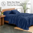 thumbnail image 4 of Bare Home Ultra-Soft Stretchy Sheet Set - Premium 1800 Collection - Deep Pockets - 4 Piece - King, Dark Blue, 4 of 8