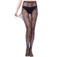 thumbnail image 1 of Penkiiy Bas Résille pour Femmes Pantalons pour Femmes Leggings Aguichant en Maille Transparente Grande Taille Bas Résille Résille Collants Noirs, 1 of 3