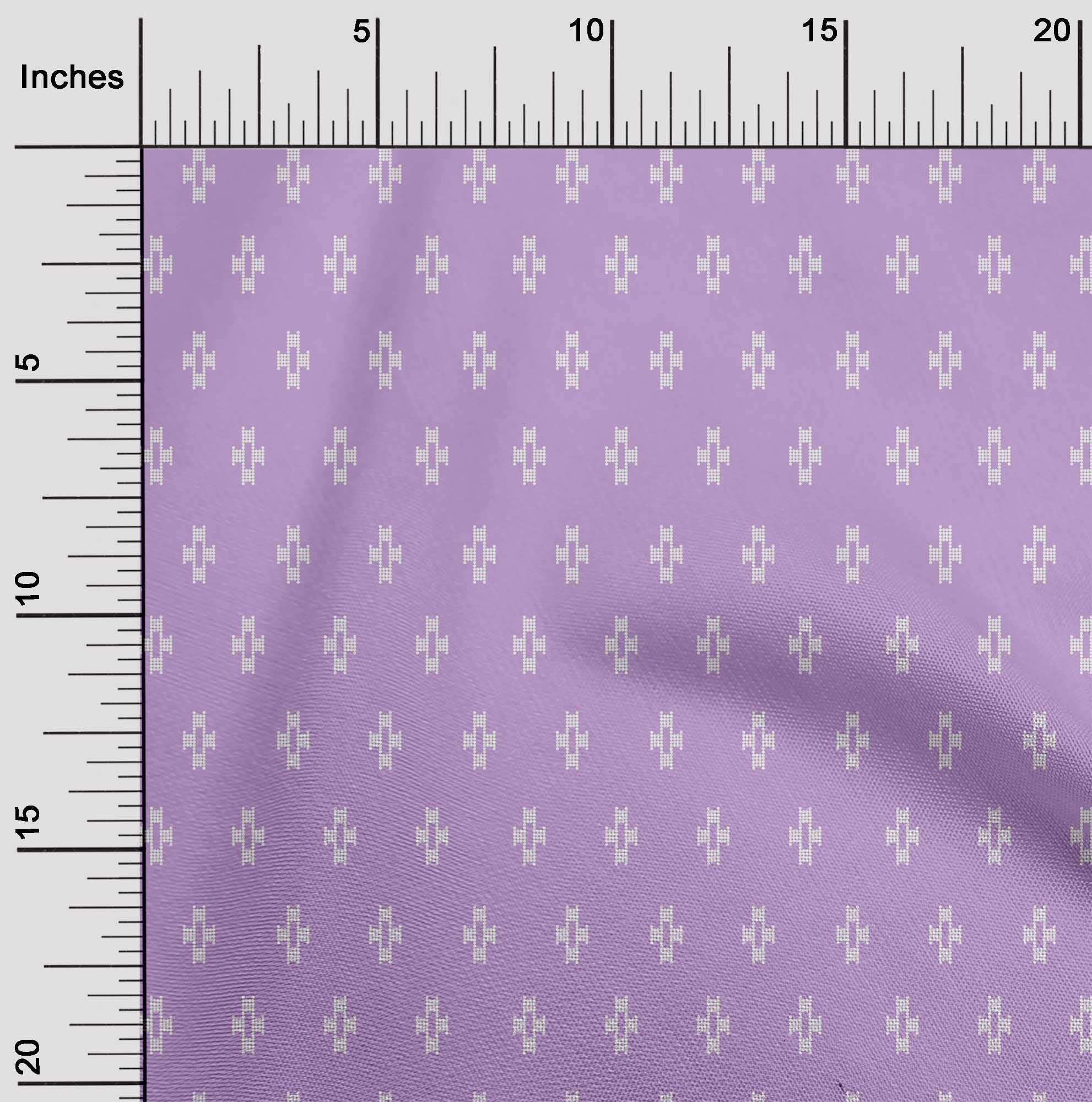 oneOone Cotton Silk Fabric Plus Sign Kasuri Print Fabric By Yard 42 Inch Wide