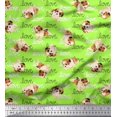 thumbnail image 1 of Soimoi Poly Georgette Fabric Love Text & Puppies Dog Printed Craft Fabric by the Yard 52 Inch Wide, 1 of 3