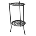 thumbnail image 4 of Flower Stand, Delicate Flower Shelf 2 Tier  For Gardens White,Black, 4 of 8