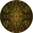 thumbnail image 1 of Ahgly Company Machine Washable Indoor Round Transitional Dark Bronze Brown Area Rugs, 4' Round, 1 of 7