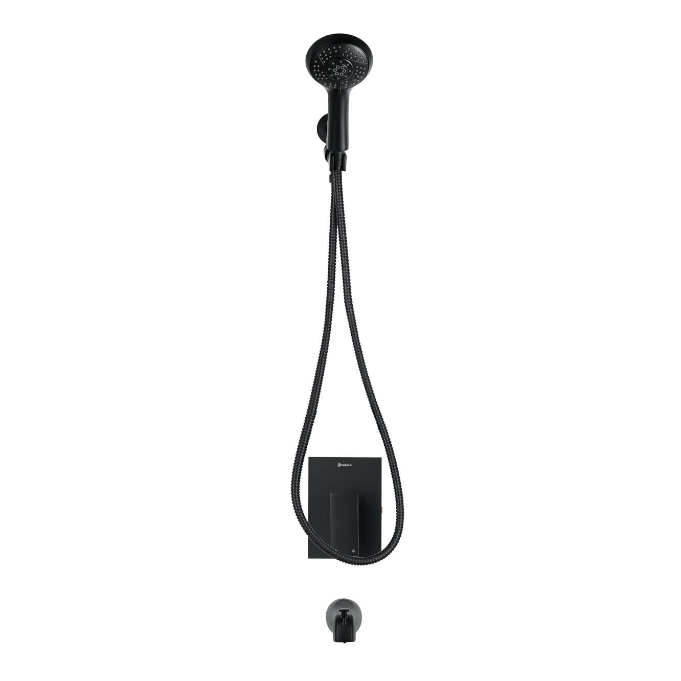 The akuaplus® - INA pressure balance valve faucet 1/2 in. PEX with hand shower 5 setting and spout 5 3/8 in. x 1/2 in. slip-fit.