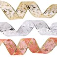 thumbnail image 3 of Hangs Ribbon Wired Sheer Glitter Ribbon for Christmas Decoration for Parties and Tree Ornaments 2m Hanging Decorations, 3 of 3