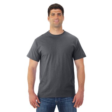 Jerzees Mens DRI-POWER Active Short Sleeve Crew T-Shirt, S, Charcoal