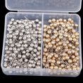 thumbnail image 2 of Rongfmy 400 Pieces Shiny Tacks Push Pins Plastic Head With Steel Point, 2 of 9