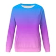 thumbnail image 4 of Lmnyox Chandails à Col Rond pour Femmes, Mode Décontractée, Imprimé, Manches Longues, Chandails à Enfiler avec Poche, Chemises Basiques Amples, 4 of 6