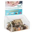thumbnail image 5 of MCB Acrylic Donation & Ballot Box, Ticket Raffles & Drawing, Voting or Comment Box - with Safety Lock and Display Sign Holder 8"x 6"x 5" (Orange), 5 of 5