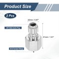thumbnail image 2 of Uxcell 2 Pack Pressure Washer Adapter, 3/8" Male Quick Plug to M18 Female Quick Connect Fittings Stainless Steel Swivel Adapter for Pressure Power Washers Hose, 2 of 6