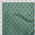 thumbnail image 3 of oneOone Cotton Poplin Fabric Leaves & Floral Block Decor Fabric Printed BTY 56 Inch Wide, 3 of 4