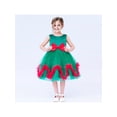 thumbnail image 4 of Robe Fille Noël Vacances Ourlet Ondulé Vert Fête du Nouvel An 7 Ans, 4 of 7