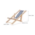 thumbnail image 4 of Minkissy 1 Pce Chaise Longue Miniature Modèle Bleu Marine à Rayures pour Mini Décorations, 4 of 5