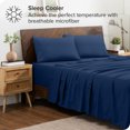 thumbnail image 2 of Bare Home Pillowcase Set - Envelope Closure - Premium 1800 Collection - Double Brushed - Ultra Soft - Standard Size, Dark Blue, 2 Count, 2 of 6