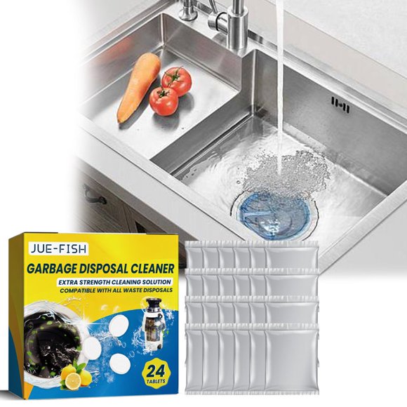 Garbage Disposal Cleaner and Deodorizer 48 Tablets 2 Year Supply Triple-Strength Foaming Garbage Disposal Cleaner Fresh Scent Sink Smell Eliminator Pack of 2