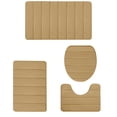 thumbnail image 1 of EGNMCR Bath Rugs,Outdoor Rug Memory Foam Bath Mat 4 Set Bathroom Rugs For 4 Pcs Toilet Mats Universal Soft Comfortable Water Absorption Non-Slip Thick Machine Washable Easier To Dry Dark Carpets Suits, 1 of 8