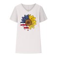 thumbnail image 3 of Birdeem Women V-Neck Print T-Shirts Fashion Comfortable Female Blouses Tops, 3 of 6