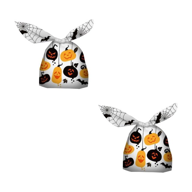 Oleegame 2PC Produce Storage Rabbit Ears Pumpkin Candy Bag Snack Bag Baking Cookie Bag Gift Bag Upgraded And Halloween Goodie Bags For Halloween Party