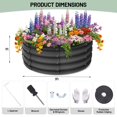 thumbnail image 2 of Round Raised Garden Beds – Set of 2 Galvanized Steel – 3x3x1FT – Open Bottom & Weather-Resistant – Anti-Rust – Vegetables, Flowers & Herbs – Dark Gray, 2 of 8