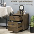 thumbnail image 4 of HOMCOM Armoire de Classement 2 Tiroirs pour Lettres et Format A4, Marron, 4 of 10