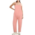thumbnail image 1 of HBFAGFB Combinaison Pantalon Femme Mode Décontractée Salopette à Bretelles Pantalon Ample Combinaisons Légères Rose Taille TG, 1 of 4